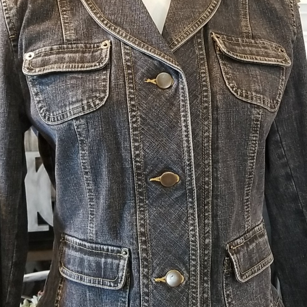Loft Denim Jacket, Size 4 - Picture 2 of 9